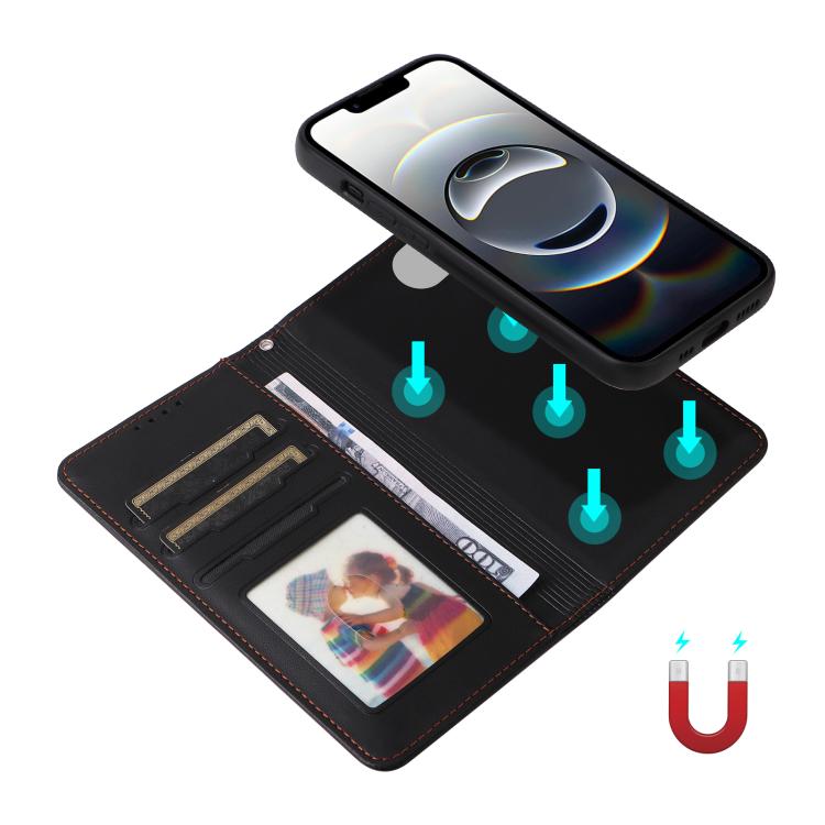 For iPhone 16e BETOPNICE BN-005 2 in 1 Detachable Imitate Genuine Leather Phone Case(Black) - free shipping - PMc TechLife - Order now!