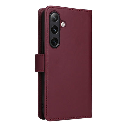 For Samsung Galaxy S24+ 5G BETOPNICE BN-005 2 in 1 Detachable Imitate Genuine Leather Phone Case(Wine Red) - Galaxy S24+ 5G Cases by BETOPNICE | Online Shopping South Africa | PMC Jewellery | Buy Now Pay Later Mobicred