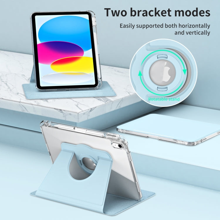 For iPad Air 11 2024 360 Rotation Detachable Clear Acrylic Leather Tablet Case(Ice Blue) - iPad Air 11 2024 Cases by PMC TechLife | Online Shopping South Africa | PMC TechLife | Buy Now Pay Later Mobicred