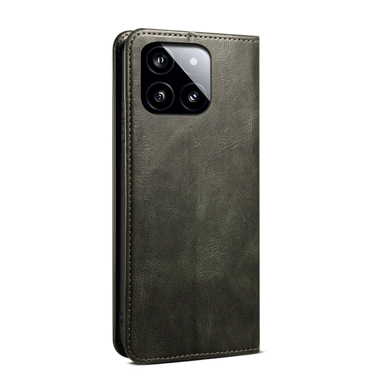 For Xiaomi Redmi K70/K70 Pro Oil Wax Crazy Horse Texture Leather Phone Case(Green) - K70 Pro Cases by PMC Jewellery | Online Shopping South Africa | PMC Jewellery | Buy Now Pay Later Mobicred