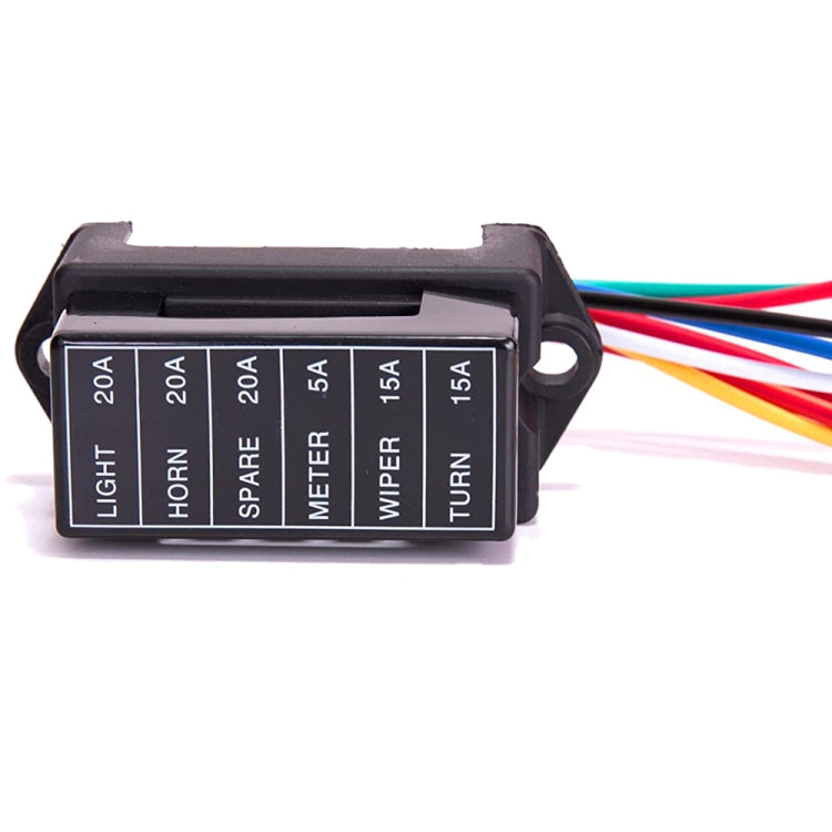 6 Ways 2 In 6 Out Fuse Box Fuse Panel Holder with Fuse - Fuse by PMC TechLife | Online Shopping South Africa | PMC TechLife | Buy Now Pay Later Mobicred