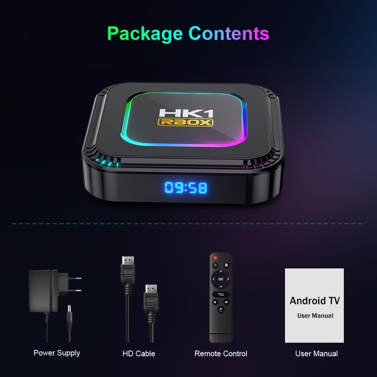 HK1 RBOX K8 8K Android 13.0 Smart TV Box with Remote Control, 4GB+32GB, RK3528 Quad-Core(US Plug) - Others by PMC TechLife | Online Shopping South Africa | PMC TechLife | Buy Now Pay Later Mobicred