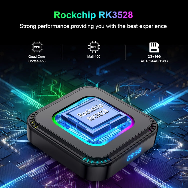 HK1 RBOX K8 8K Android 13.0 Smart TV Box with Remote Control, 4GB+128GB, RK3528 Quad-Core(AU Plug) - Others by PMC TechLife | Online Shopping South Africa | PMC TechLife | Buy Now Pay Later Mobicred