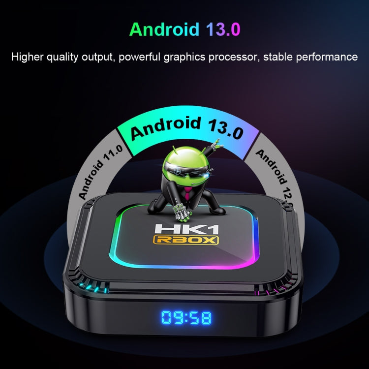 HK1 RBOX K8 8K Android 13.0 Smart TV Box with Remote Control, 4GB+128GB, RK3528 Quad-Core(EU Plug) - Others by PMC TechLife | Online Shopping South Africa | PMC TechLife | Buy Now Pay Later Mobicred