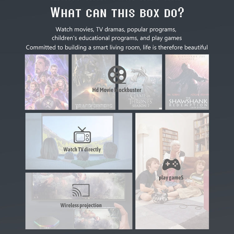 T95Z Plus 8K WiFi6 Android 12.0 Smart TV Box with Remote Control, 4GB+128GB, Allwinner H618 Quad-Core(US Plug) - Others by PMC TechLife | Online Shopping South Africa | PMC TechLife | Buy Now Pay Later Mobicred