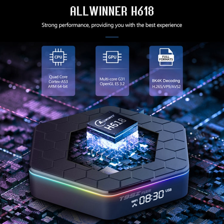 T95Z Plus 8K WiFi6 Android 12.0 Smart TV Box with Remote Control, 4GB+128GB, Allwinner H618 Quad-Core(AU Plug) - Others by PMC TechLife | Online Shopping South Africa | PMC TechLife | Buy Now Pay Later Mobicred