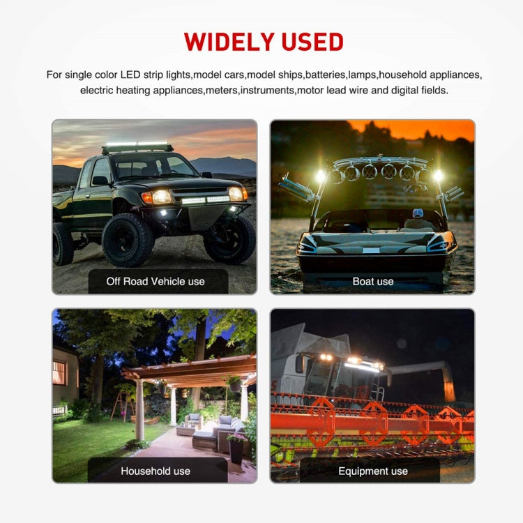 2pcs 16AWG For LED Lights / Off-Road Lights Car Wiring Harness Extension Cable Kit - Car Light Accessories by PMC TechLife | Online Shopping South Africa | PMC TechLife | Buy Now Pay Later Mobicred