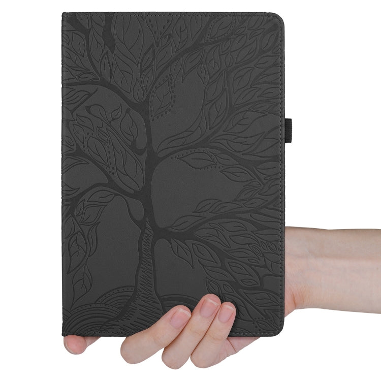 For Realme Pad 2 Tree Life Embossed Rotation Leather Tablet Case(Black) - Realme by PMC TechLife | Online Shopping South Africa | PMC TechLife | Buy Now Pay Later Mobicred