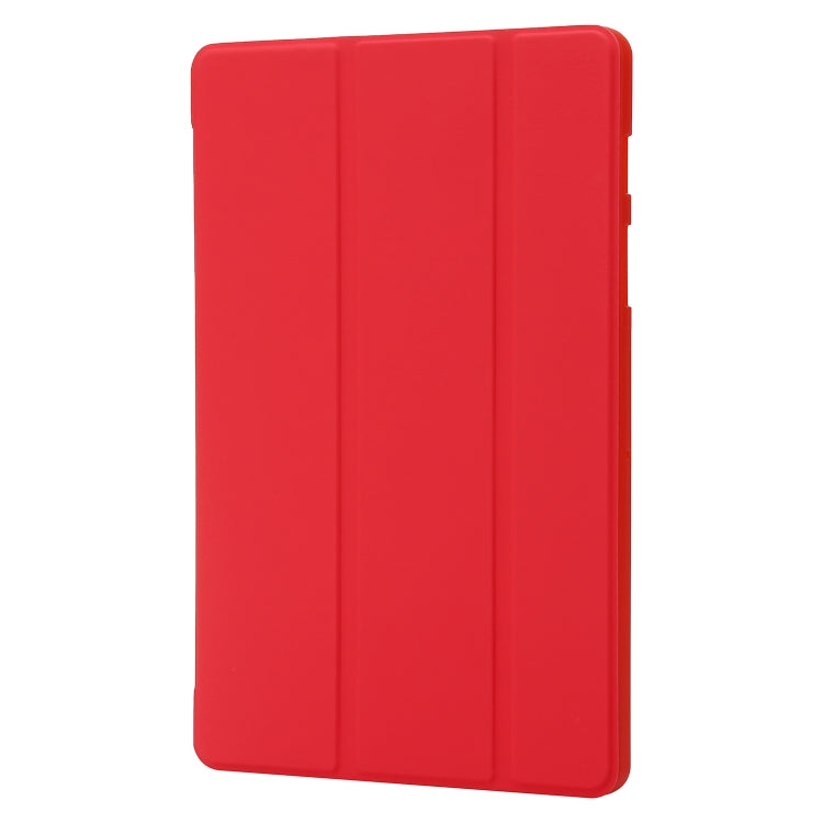 For Samsung Galaxy Tab S9+ / S10+ 3-Fold Holder Silicone Leather Tablet Case(Red) - Galaxy Tab S9+ Cases by PMC Jewellery | Online Shopping South Africa | PMC Jewellery | Buy Now Pay Later Mobicred