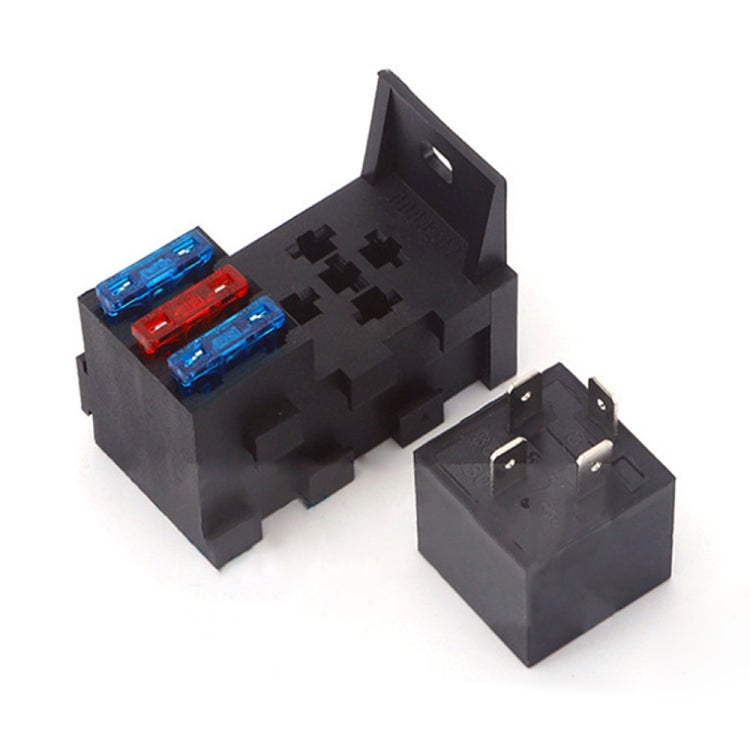 24V 4 Pin Car RV Engine Compartment Multi-Way Fuse Holder 3 Ways With Relay Holder - Fuse by PMC TechLife | Online Shopping South Africa | PMC TechLife | Buy Now Pay Later Mobicred