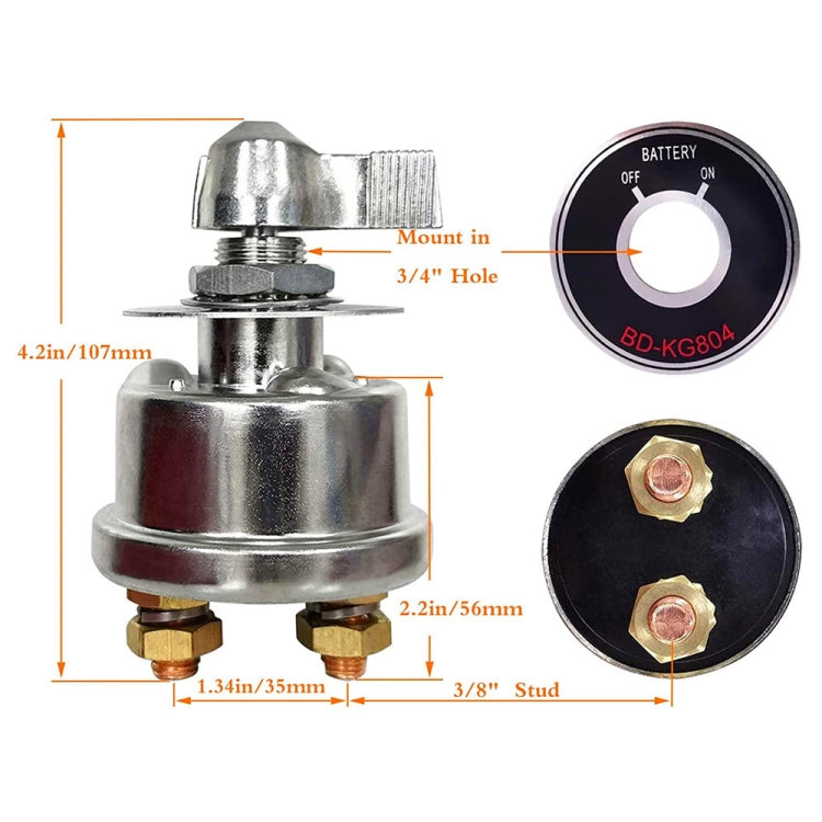 300A Car Ships RV High Current Battery Cut-Off Switch Battery Power Isolator With Accessories - Car Switches by PMC TechLife | Online Shopping South Africa | PMC TechLife | Buy Now Pay Later Mobicred