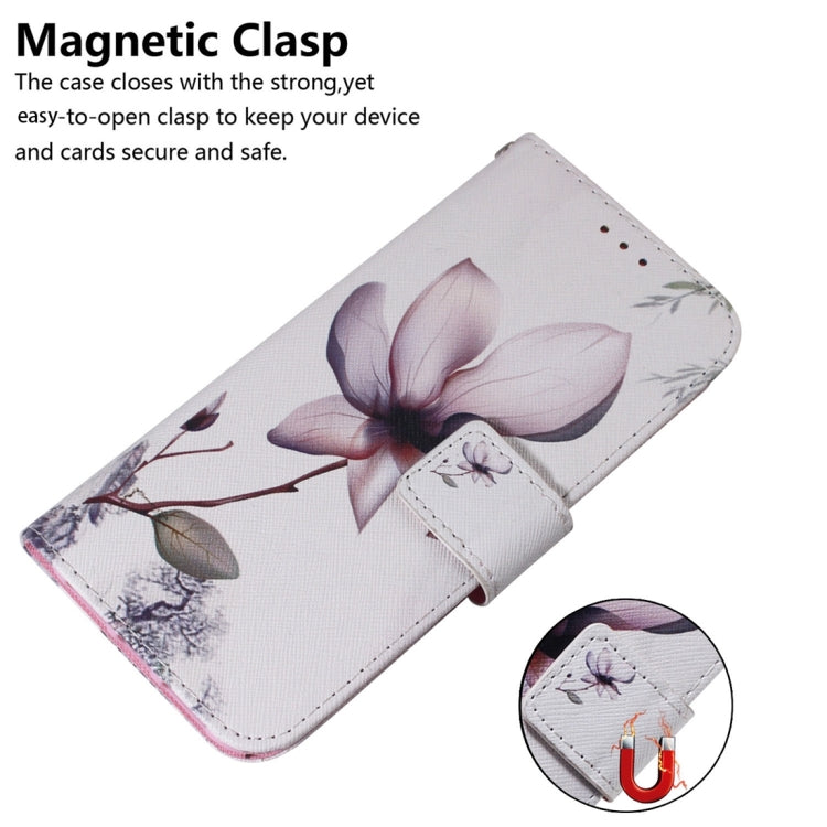 For Motorola Edge 2024 Coloured Drawing Flip Leather Phone Case(Magnolia) - Motorola Cases by PMC Jewellery | Online Shopping South Africa | PMC Jewellery | Buy Now Pay Later Mobicred