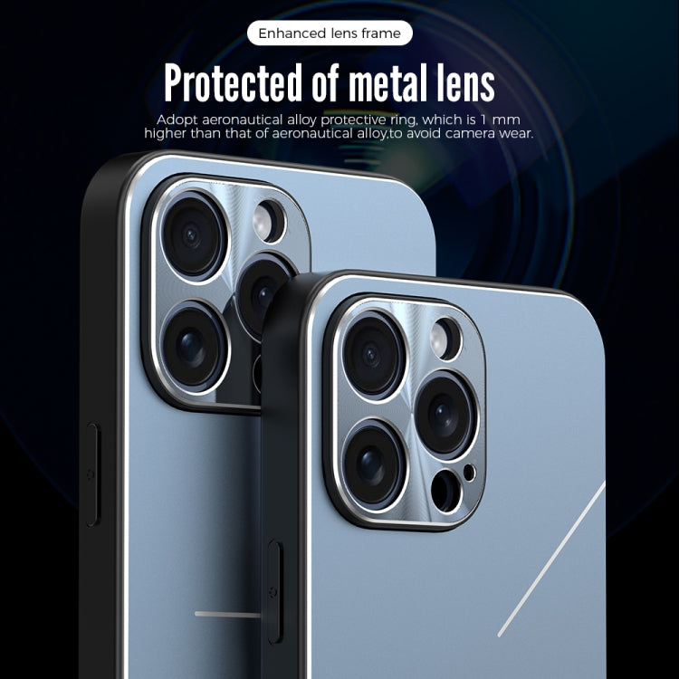 For iPhone 15 Pro R-JUST RJ52 3-Line Style Metal TPU Shockproof Phone Case(Silver) - iPhone 15 Pro Cases by R-JUST | Online Shopping South Africa | PMC Jewellery