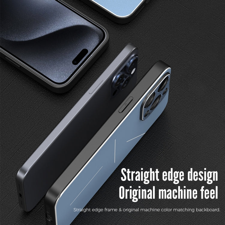 For iPhone 15 Plus R-JUST RJ52 3-Line Style Metal TPU Shockproof Phone Case(Silver) - free shipping - PMC TechLife - Order now!