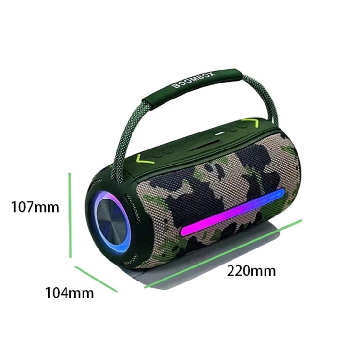 T&G X360 20W RGB Colorful Bluetooth Speaker Portable Outdoor 3D Stereo Speaker(Camouflage) - Desktop Speaker by T&G | Online Shopping South Africa | PMC Jewellery | Buy Now Pay Later Mobicred