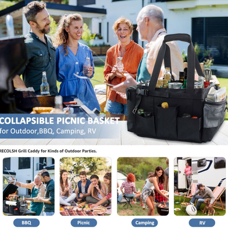 Large Foldable and Portable Outdoor Car Camping Picnic Storage Bag(Grey) - Stowing Tidying by PMC TechLife | Online Shopping South Africa | PMC TechLife | Buy Now Pay Later Mobicred