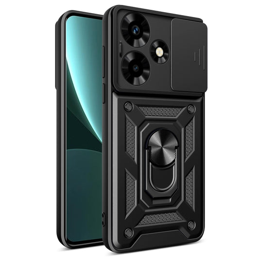 For Infinix Hot 30 Sliding Camera Cover Design TPU+PC Phone Case(Black) - Infinix Cases by PMC Jewellery | Online Shopping South Africa | PMC Jewellery | Buy Now Pay Later Mobicred