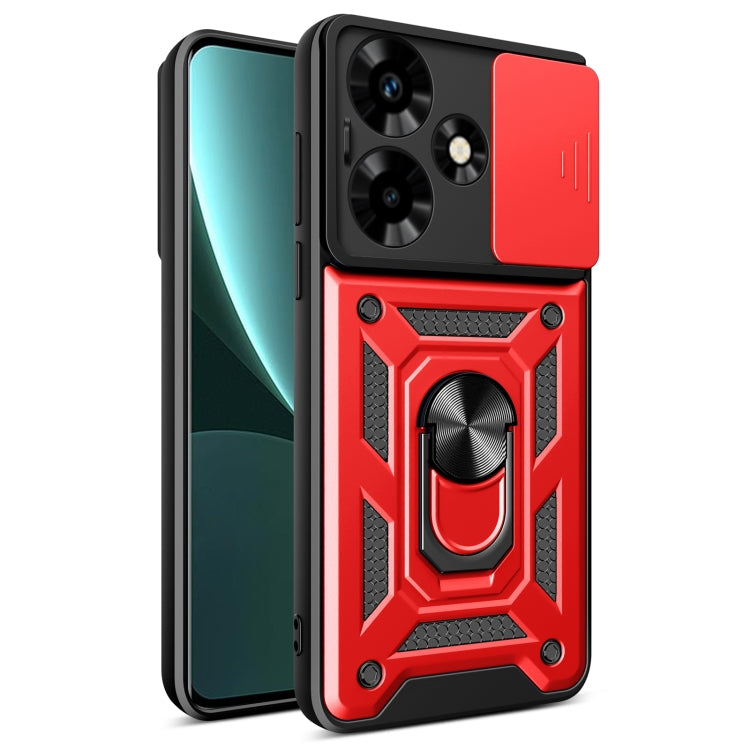 For Infinix Hot 30 Sliding Camera Cover Design TPU+PC Phone Case(Red) - Infinix Cases by PMC TechLife | Online Shopping South Africa | PMC TechLife