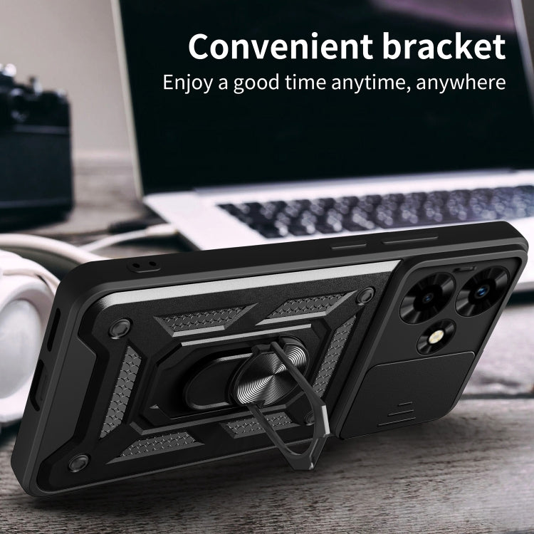 For Infinix Hot 30 Sliding Camera Cover Design TPU+PC Phone Case(Red) - Infinix Cases by PMC TechLife | Online Shopping South Africa | PMC TechLife