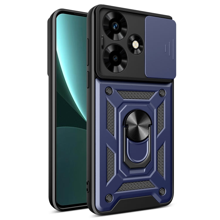 For Infinix Hot 30 Sliding Camera Cover Design TPU+PC Phone Case(Blue) - Infinix Cases by PMC TechLife | Online Shopping South Africa | PMC TechLife | Buy Now Pay Later Mobicred