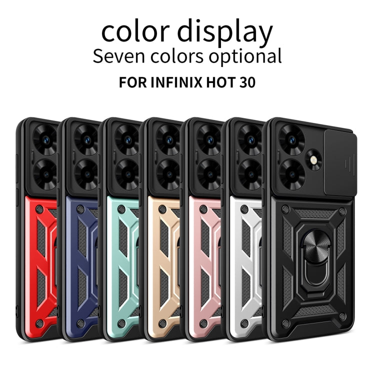 For Infinix Hot 30 Sliding Camera Cover Design TPU+PC Phone Case(Blue) - Infinix Cases by PMC TechLife | Online Shopping South Africa | PMC TechLife | Buy Now Pay Later Mobicred