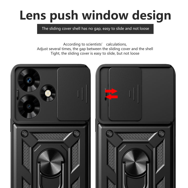 For Infinix Hot 30 Sliding Camera Cover Design TPU+PC Phone Case(Blue) - Infinix Cases by PMC TechLife | Online Shopping South Africa | PMC TechLife | Buy Now Pay Later Mobicred