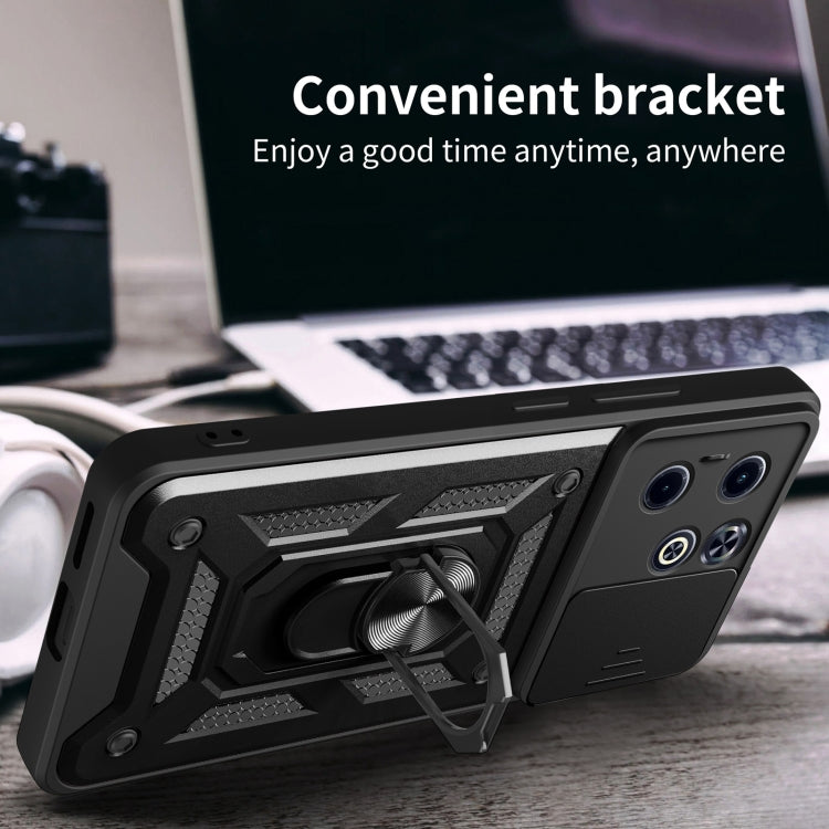 For Infinix Hot 40i / Smart 8 Sliding Camera Cover Design TPU+PC Phone Case(Green) - Infinix Cases by PMC TechLife | Online Shopping South Africa | PMC TechLife | Buy Now Pay Later Mobicred