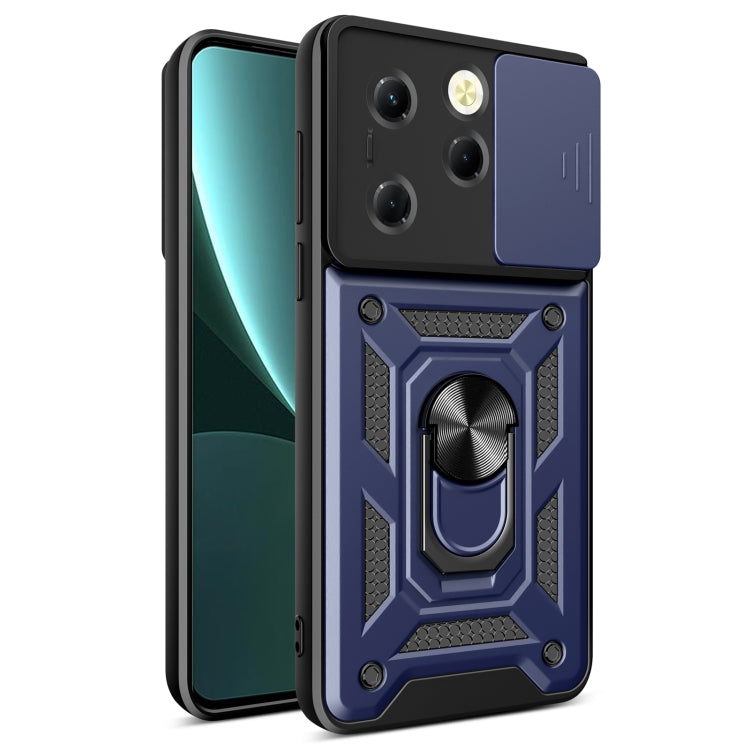 For Infinix Hot 40 / 40 Pro 4G Sliding Camera Cover Design TPU+PC Phone Case(Blue) - Infinix Cases by PMC TechLife | Online Shopping South Africa | PMC TechLife | Buy Now Pay Later Mobicred