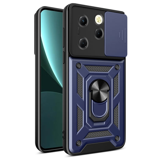 For Infinix Hot 40 / 40 Pro 4G Sliding Camera Cover Design TPU+PC Phone Case(Blue) - Infinix Cases by PMC Jewellery | Online Shopping South Africa | PMC Jewellery | Buy Now Pay Later Mobicred