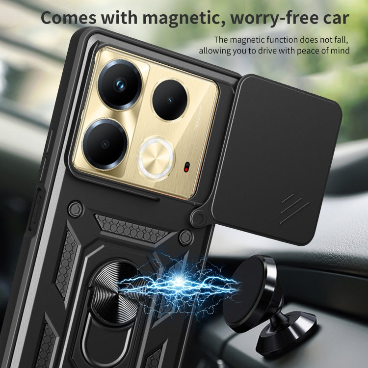 For Infinix Note 40 4G Sliding Camera Cover Design TPU+PC Phone Case(Red) - Infinix Cases by PMC TechLife | Online Shopping South Africa | PMC TechLife | Buy Now Pay Later Mobicred