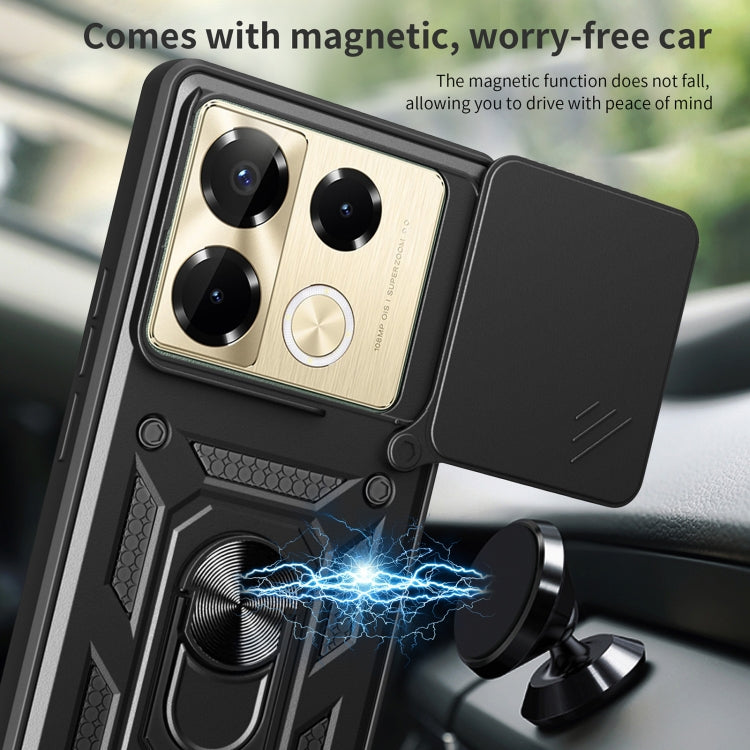 For Infinix Note 40 Pro/40 Pro+ 5G Sliding Camera Cover Design TPU+PC Phone Case(Black) - Infinix Cases by PMC TechLife | Online Shopping South Africa | PMC TechLife | Buy Now Pay Later Mobicred