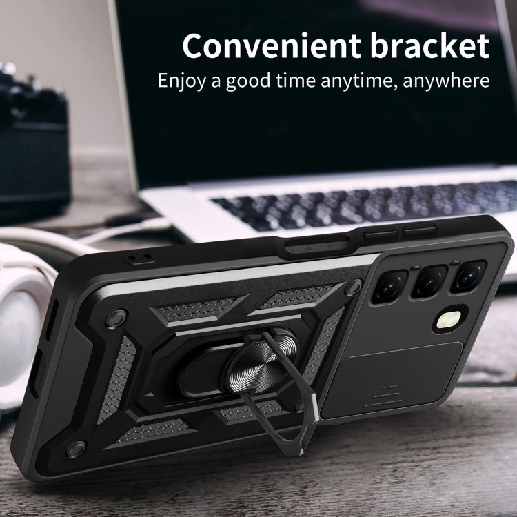 For Infinix Hot 50 4G Sliding Camera Cover Design TPU+PC Phone Case(Gold) - free shipping - PMC TechLife - Order now!