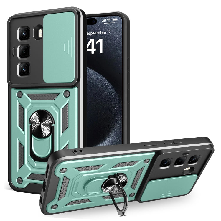 For Infinix Hot 50 Pro 4G Sliding Camera Cover Design TPU+PC Phone Case(Green) - free shipping - PMC TechLife - Order now!
