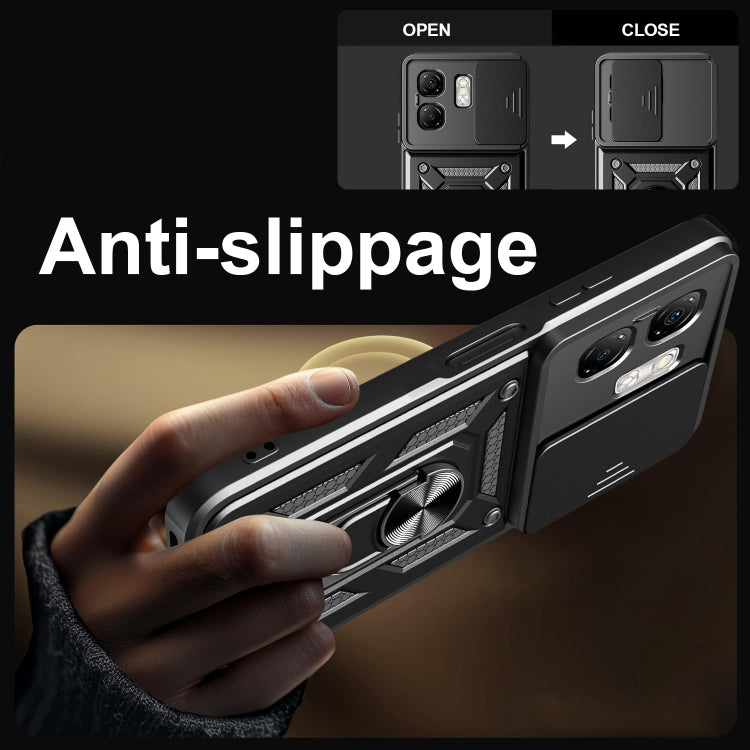 For Infinix Smart 9 / Hot 50i Sliding Camera Cover Design TPU+PC Phone Case(Silver) - free shipping - PMC TechLife - Order now!