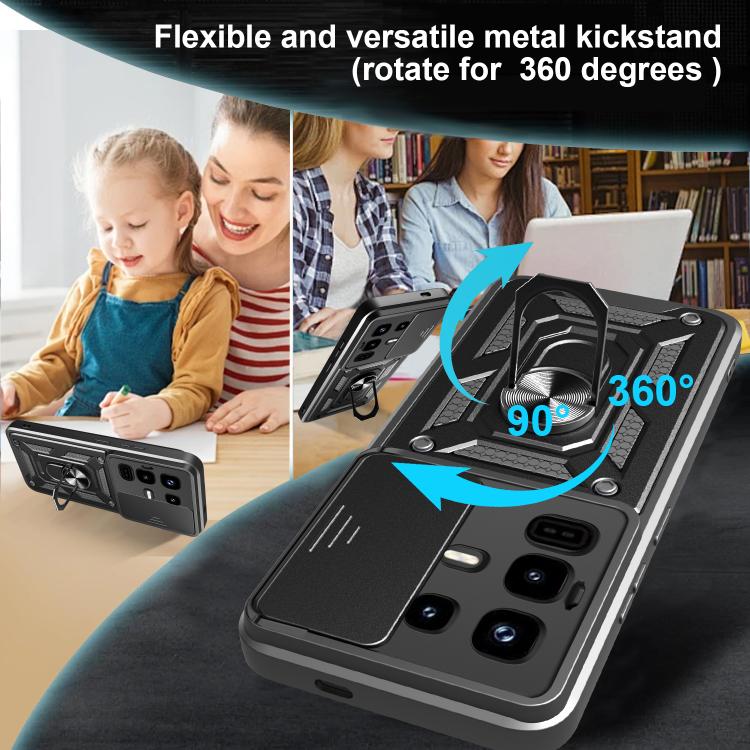 For Infinix Note 50 Pro 4G Sliding Camera Cover Design TPU+PC Phone Case(Black) - free shipping - PMC TechLife - Order now!