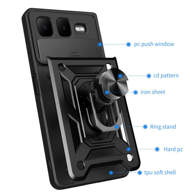 For Infinix Smart 10 Plus 4G Sliding Camera Cover Design TPU+PC Phone Case(Green) - free shipping - PMC TechLife - Order now!
