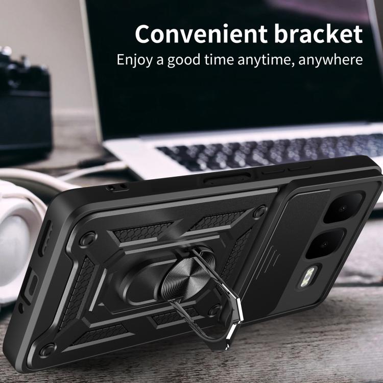 For Infinix Smart 10 Plus 4G Sliding Camera Cover Design TPU+PC Phone Case(Green) - free shipping - PMC TechLife - Order now!