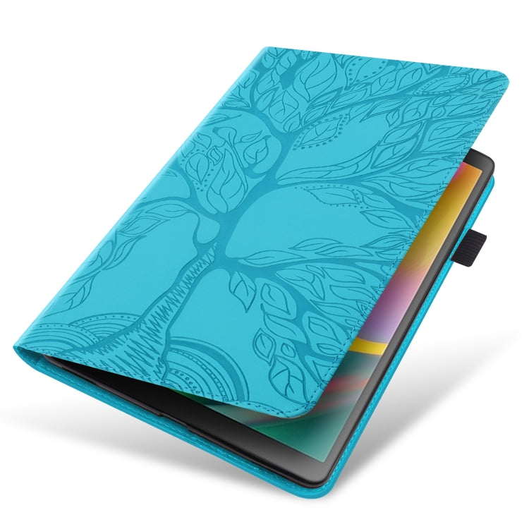 For Honor Pad X9 / X8 Pro Tree Life Series Embossed Leather Tablet Case(Lake Blue) - Honor by PMC TechLife | Online Shopping South Africa | PMC TechLife | Buy Now Pay Later Mobicred