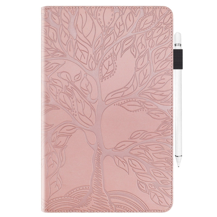 For Honor Pad X8a Tree Life Series Embossed Leather Tablet Case(Rose Gold) - Honor by PMC TechLife | Online Shopping South Africa | PMC TechLife | Buy Now Pay Later Mobicred