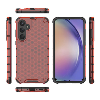 For Samsung Galaxy A35 5G Shockproof Honeycomb PC + TPU Protective Phone Case(Red) - Galaxy Phone Cases by PMC Jewellery | Online Shopping South Africa | PMC Jewellery