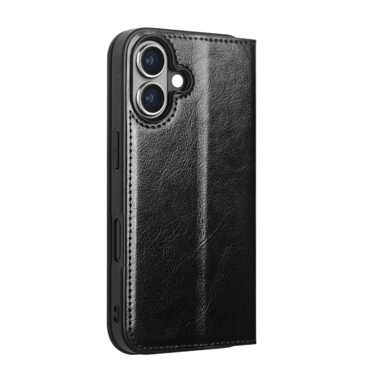 For iPhone 16 Plus QIALINO Classic Genuine Leather Phone Case(Black) - iPhone 16 Plus Cases by QIALINO | Online Shopping South Africa | PMC Jewellery | Buy Now Pay Later Mobicred