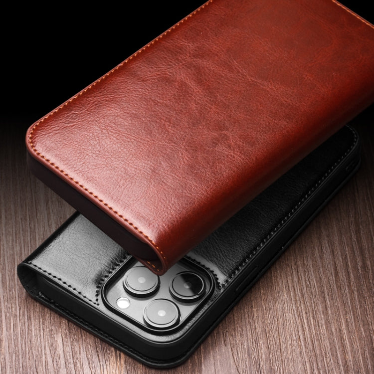 For iPhone 16 QIALINO Classic Genuine Leather Phone Case(Black) - iPhone 16 Cases by QIALINO | Online Shopping South Africa | PMC Jewellery | Buy Now Pay Later Mobicred