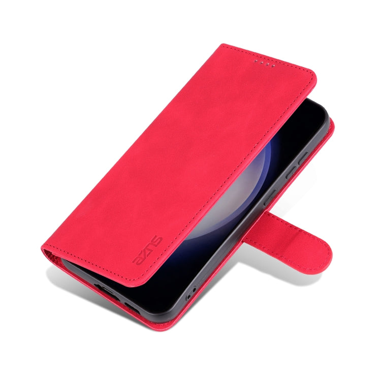 For Samsung Galaxy S24 5G AZNS Skin Feel Calf Texture Flip Leather Phone Case(Red) - Galaxy S24 5G Cases by AZNS | Online Shopping South Africa | PMC Jewellery | Buy Now Pay Later Mobicred