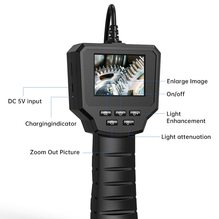 128AV 8mm Lenses Industrial Pipeline Endoscope with 2.4 inch Screen, Spec:1m Tube -  by PMC TechLife | Online Shopping South Africa | PMC TechLife | Buy Now Pay Later Mobicred