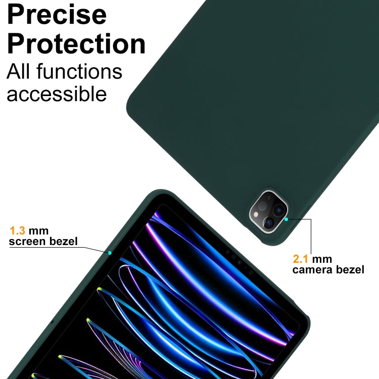 For iPad Air 13 2024 Oil Spray Skin-friendly TPU Tablet Case(Deep Green) - iPad Air 13 2024 Cases by PMC Jewellery | Online Shopping South Africa | PMC Jewellery | Buy Now Pay Later Mobicred