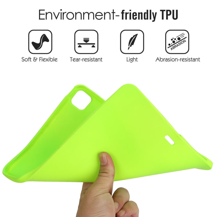 For iPad Pro 11 2024 Oil Spray Skin-friendly TPU Tablet Case(Fluorescent Green) - iPad Pro 11 2024 Cases by PMC Jewellery | Online Shopping South Africa | PMC Jewellery | Buy Now Pay Later Mobicred