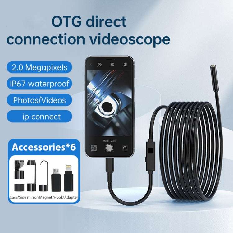 YP105 8mm Lenses 2MP HD Industry Endoscope Support Mobile Phone Direct Connection, Length:3m -  by PMC TechLife | Online Shopping South Africa | PMC TechLife | Buy Now Pay Later Mobicred