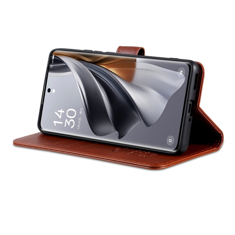 For Xiaomi Redmi K70E AZNS Sheepskin Texture Flip Leather Phone Case(Brown) - K70E Cases by AZNS | Online Shopping South Africa | PMC TechLife | Buy Now Pay Later Mobicred