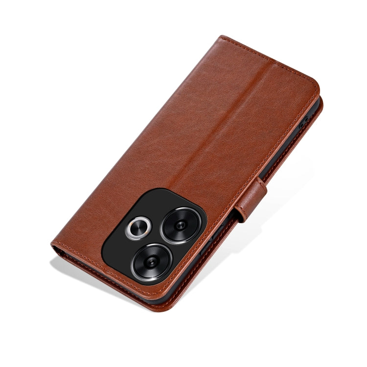 For Xiaomi Redmi Turbo 3 AZNS Sheepskin Texture Flip Leather Phone Case(Brown) - Xiaomi Cases by AZNS | Online Shopping South Africa | PMC Jewellery | Buy Now Pay Later Mobicred