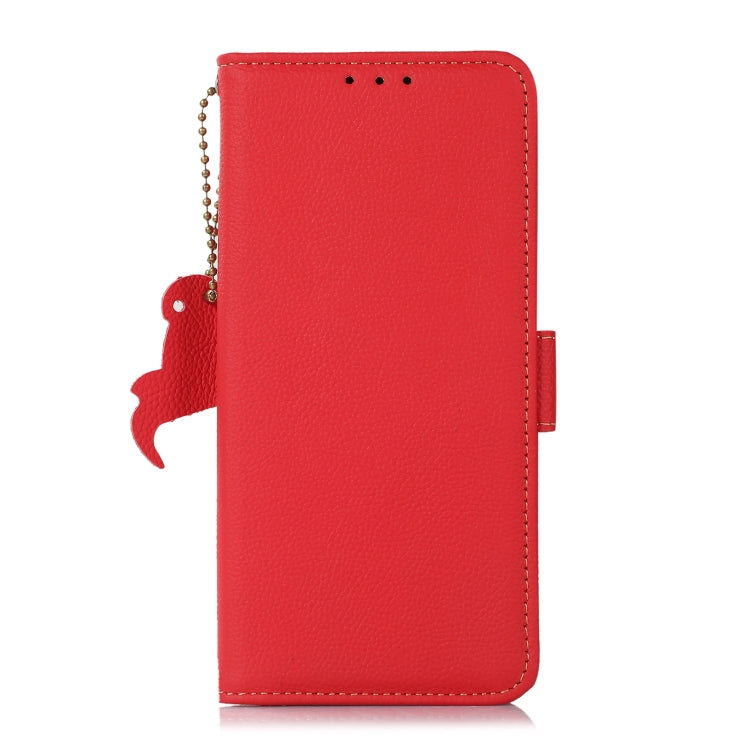 For Huawei Mate 60 Pro Side-Magnetic TJ Genuine Leather RFID Phone Case(Red) - Huawei Cases by PMC TechLife | Online Shopping South Africa | PMC TechLife | Buy Now Pay Later Mobicred